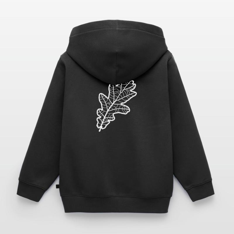 Eiche Eichenblatt Eichenlaub Eichen Oak Leaf Baum Kinder Premium Organic Zip Hoodie