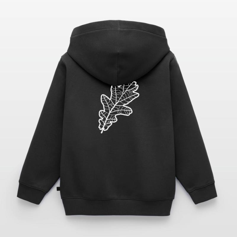 Eiche Eichenblatt Eichenlaub Eichen Oak Leaf Baum Kinder Premium Organic Zip Hoodie