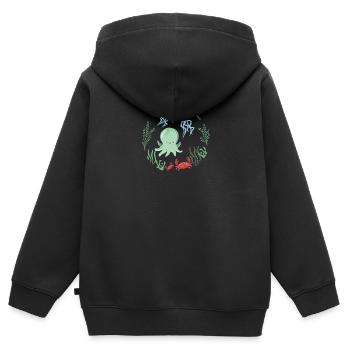 Unter dem Meer - Kinder Premium Organic Zip Hoodie - Schwarz - Hinten - AI Model Kid Male (0cm)