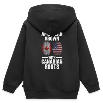 Kanadisch Amerikanisch Kanadisch Amerikanisches Ge - Kinder Premium Organic Zip Hoodie - Schwarz - Hinten - AI Model Kid Male (0cm)