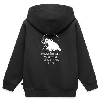 Drôle de mammouth Âge de pierre Conception de l’âge de glace Préhistorique - Sweat Premium à capuche zippé enfant bio - noir - Dos - AI Model Kid Male (0cm)