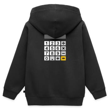 Calculator as a carnival & carnival costume - Kids Premium Organic Zip-up Hoodie - black - Back - AI Model Kid Male (0cm)