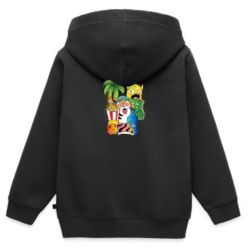 Sonne des Südens - Kinder Premium Organic Zip Hoodie - Schwarz - Hinten - AI Model Kid Male (0cm)