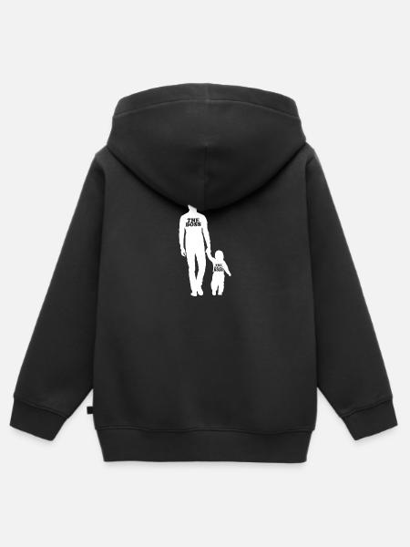 Vater Sohn Partnerlook Kleidung Beziehung Papa - Hoodie Premium med dragkedja barn ekologisk - svart