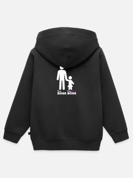 Vater Tochter Partnerlook Kleidung Beziehung Papa - Premium børne zip-hættetrøje økologisk - sort