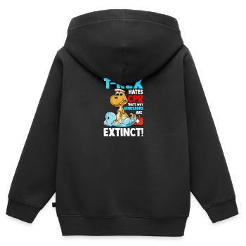 Krankenschwester Krankenhaus Dinosaurier lustig - Kinder Premium Organic Zip Hoodie - Schwarz - Hinten - AI Model Kid Male (0cm)