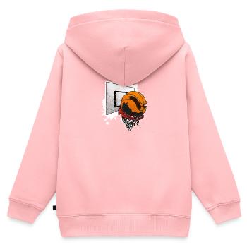 Basketballkorb Basketball Korbball Basketballer - Kinder Premium Organic Zip Hoodie - Rosa - Hinten - AI Model Kid Female (0cm)