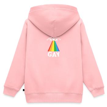 Nobody knows Im gay - gay lesbian - Kids Premium Organic Zip-up Hoodie - rose - Back - AI Model Kid Female (0cm)