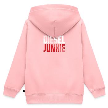 Diesel Junkie - Kinder Premium Organic Zip Hoodie - Rosa - Hinten - AI Model Kid Female (0cm)