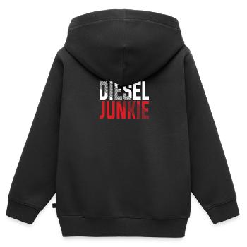 Diesel Junkie - Kinder Premium Organic Zip Hoodie - Schwarz - Hinten - AI Model Kid Male (0cm)