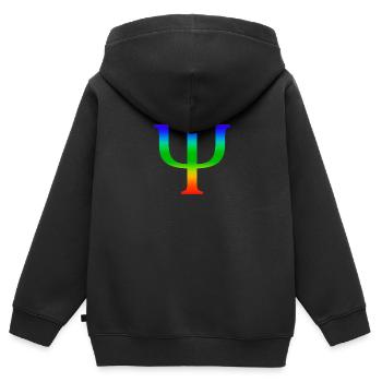 Psychologie - Kinder Premium Organic Zip Hoodie - Schwarz - Hinten - AI Model Kid Male (0cm)