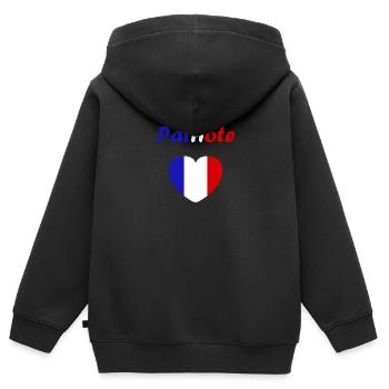 patriot - Kids Premium Organic Zip-up Hoodie - black - Back - AI Model Kid Male (0cm)