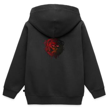 Angola - Kinder Premium Organic Zip Hoodie - Schwarz - Hinten - AI Model Kid Male (0cm)