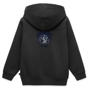 Antarktis - Kinder Premium Organic Zip Hoodie - Schwarz - Hinten - AI Model Kid Male (0cm)
