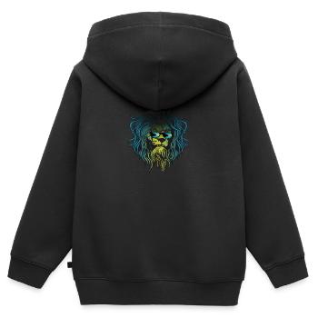 Bahamas - Kinder Premium Organic Zip Hoodie - Schwarz - Hinten - AI Model Kid Male (0cm)