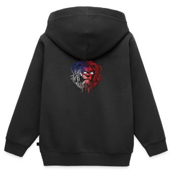 Chile - Kinder Premium Organic Zip Hoodie - Schwarz - Hinten - AI Model Kid Male (0cm)