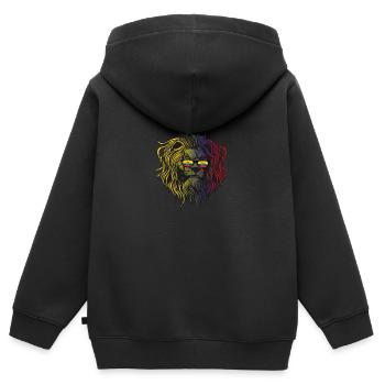 Ecuador - Kinder Premium Organic Zip Hoodie - Schwarz - Hinten - AI Model Kid Male (0cm)