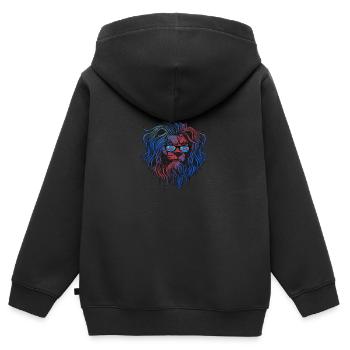 République démocratique du Congo - Sweat Premium à capuche zippé enfant bio - noir - Dos - AI Model Kid Male (0cm)