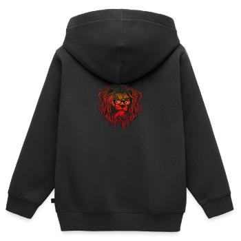 Timor oriental - Sweat Premium à capuche zippé enfant bio - noir - Dos - AI Model Kid Male (0cm)