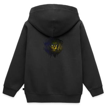Guadeloupe - Kinder Premium Organic Zip Hoodie - Schwarz - Hinten - AI Model Kid Male (0cm)