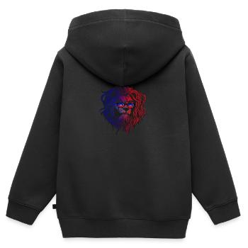Haiti - Kinder Premium Organic Zip Hoodie - Schwarz - Hinten - AI Model Kid Male (0cm)