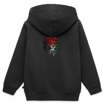 Jordan - Kids Premium Organic Zip-up Hoodie - black - Back - AI Model Kid Male (0cm)