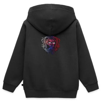 Slowakei - Kinder Premium Organic Zip Hoodie - Schwarz - Hinten - AI Model Kid Male (0cm)