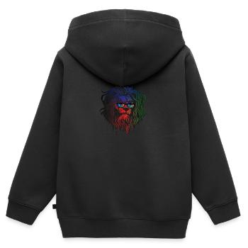 Südsudan - Kinder Premium Organic Zip Hoodie - Schwarz - Hinten - AI Model Kid Male (0cm)