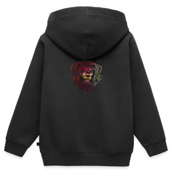 Tibet - Kinder Premium Organic Zip Hoodie - Schwarz - Hinten - AI Model Kid Male (0cm)