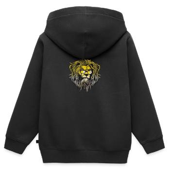 Vatican - Sweat Premium à capuche zippé enfant bio - noir - Dos - AI Model Kid Male (0cm)