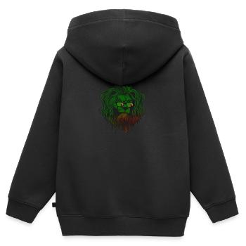 Sambia - Kinder Premium Organic Zip Hoodie - Schwarz - Hinten - AI Model Kid Male (0cm)