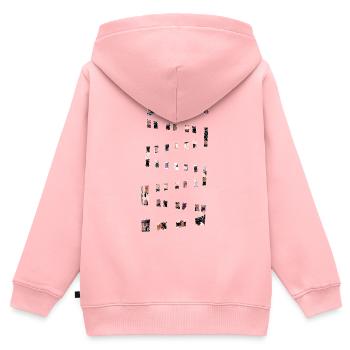 Abstract No. 49 - Kinder Premium Organic Zip Hoodie - Rosa - Hinten - AI Model Kid Female (0cm)