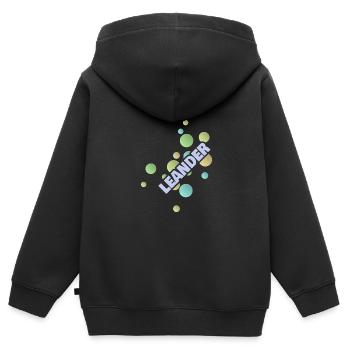 Fachhochschule Leander - Kinder Premium Organic Zip Hoodie - Schwarz - Hinten - AI Model Kid Male (0cm)
