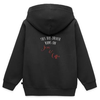 Schulbusfahrer Schulbus - Kinder Premium Organic Zip Hoodie - Schwarz - Hinten - AI Model Kid Male (0cm)