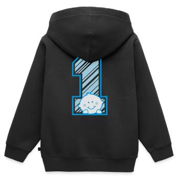 Ein Jahr - One Year - Birthday Boy - Kids Premium Organic Zip-up Hoodie - black - Back - AI Model Kid Male (0cm)
