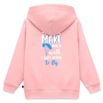 Fallschirm Hängegleiter - Kinder Premium Organic Zip Hoodie - Rosa - Hinten - AI Model Kid Female (0cm)