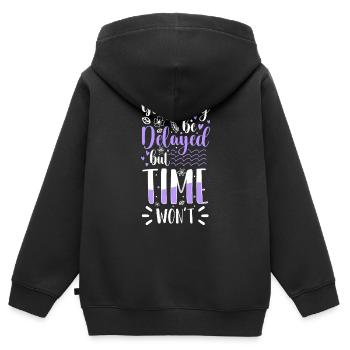 Time Symbol Form Company - Kids Premium Organic Zip-up Hoodie - black - Back - AI Model Kid Male (0cm)