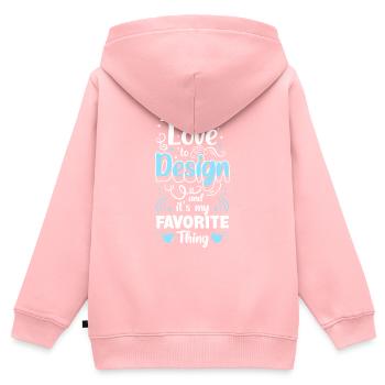 Illustrator Zeichner Zeichnung - Kinder Premium Organic Zip Hoodie - Rosa - Hinten - AI Model Kid Female (0cm)