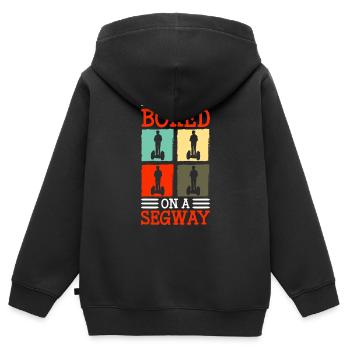 Scooter électrique scooter loisir mode véhicule - Sweat Premium à capuche zippé enfant bio - noir - Dos - AI Model Kid Male (0cm)