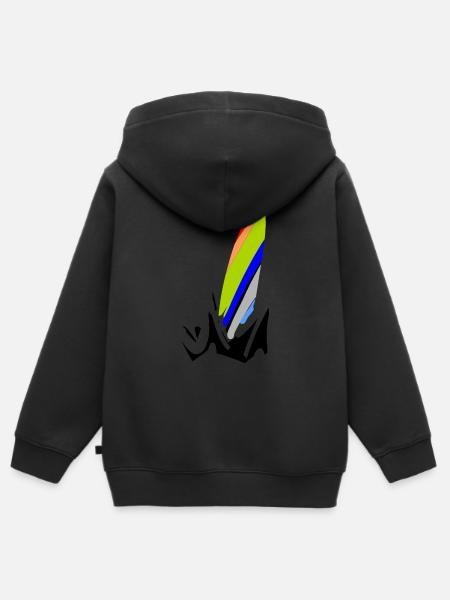 Brandung - Kinder Premium Organic Zip Hoodie - Schwarz