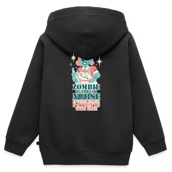 Ausbruch der Zombies Krankenschwester Halloween Party Gag - Kinder Premium Organic Zip Hoodie - Schwarz - Hinten - AI Model Kid Male (0cm)