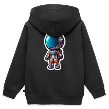 FUTUR ASTRONAUTE CHAUD - Sweat Premium à capuche zippé enfant bio - noir - Dos - AI Model Kid Male (0cm)
