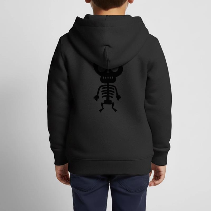 scheletro Felpa Premium con cappuccio con zip bambino bio