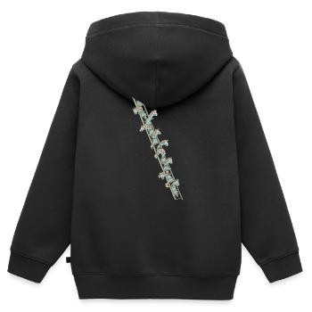 Unicorns auf einer Leiter - Kinder Premium Organic Zip Hoodie - Schwarz - Hinten - AI Model Kid Male (0cm)