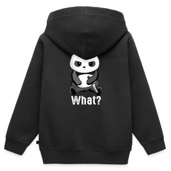 Panda avec couteau killerpanda bear cadeau panda bear - Sweat Premium à capuche zippé enfant bio - noir - Dos - AI Model Kid Male (0cm)