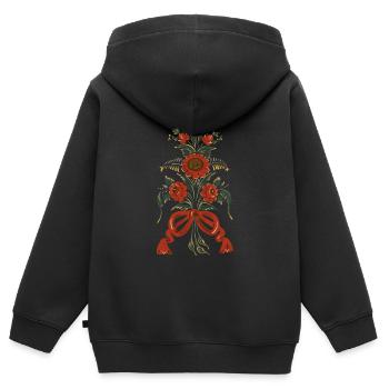 JÄRVSÖ - Kinder Premium Organic Zip Hoodie - Schwarz - Hinten - AI Model Kid Male (0cm)