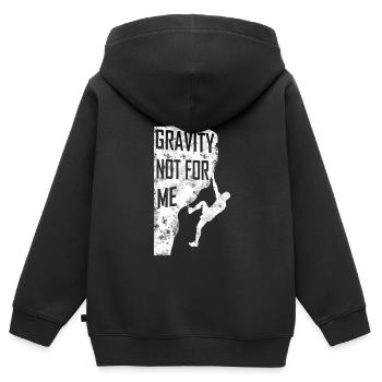 Klettern Bouldern Sportkletterer Geschenk - Kinder Premium Organic Zip Hoodie - Schwarz - Hinten - AI Model Kid Male (0cm)