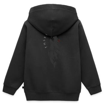 Fenrirwolf - Runes - Fenrir - Sweat Premium à capuche zippé enfant bio - noir - Dos - AI Model Kid Male (0cm)