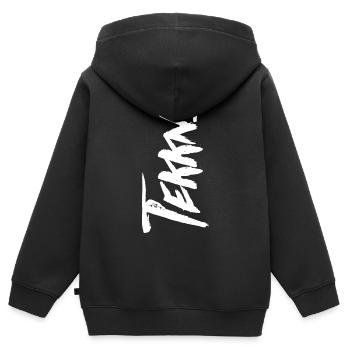 TEKKNO TECHNO HARD TEKK HARDTEKK TEKKE - Sweat Premium à capuche zippé enfant bio - noir - Dos - AI Model Kid Male (0cm)
