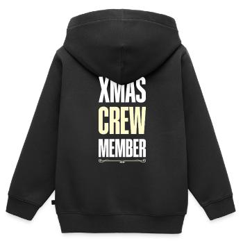 Xmas Crew - Kinder Premium Organic Zip Hoodie - Schwarz - Hinten - AI Model Kid Male (0cm)